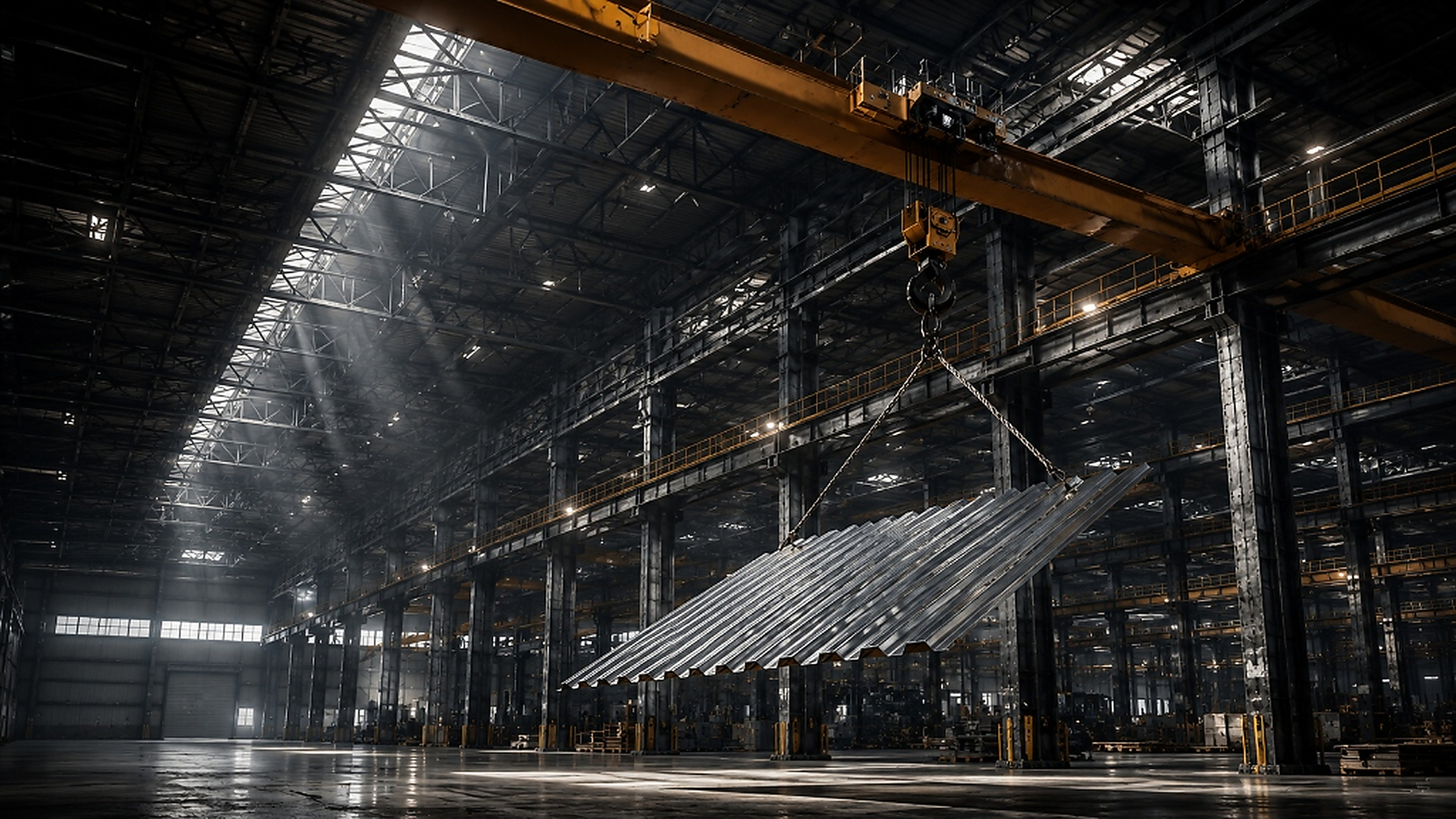 Industrial warehouse under construction